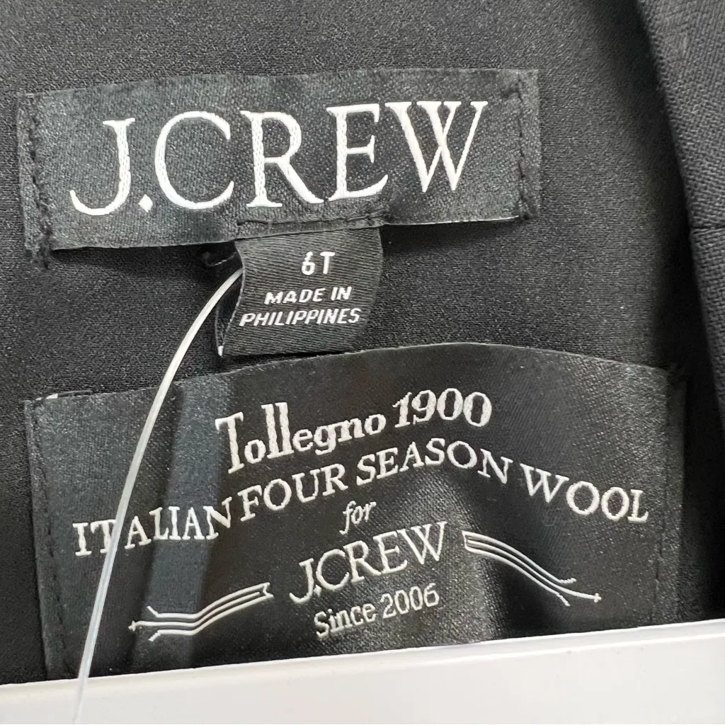 J. Crew Tall Resume dress in Italian wool blend in Black Size 6T NWT - Image 7