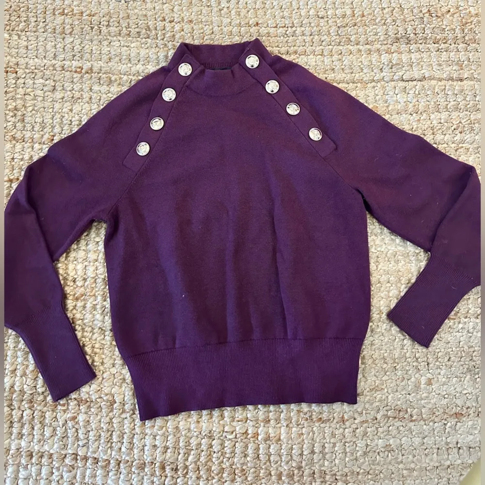 Ann Taylor Raglan Button Crew Neck Sweater Size X-Small - Image 4