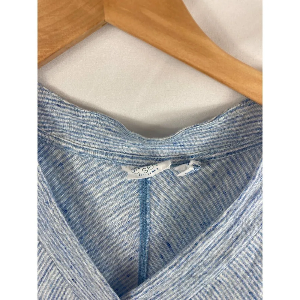 Sigrid Olsen Linen Striped Sleeveless Top M - Image 4