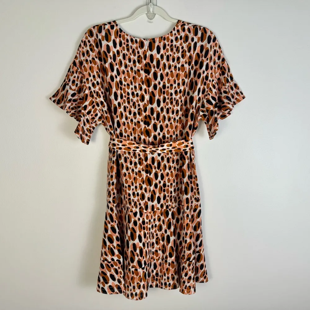 Marie Oliver Carson Dress Shift Washable Silk Leopard Animal Print Small - Image 6