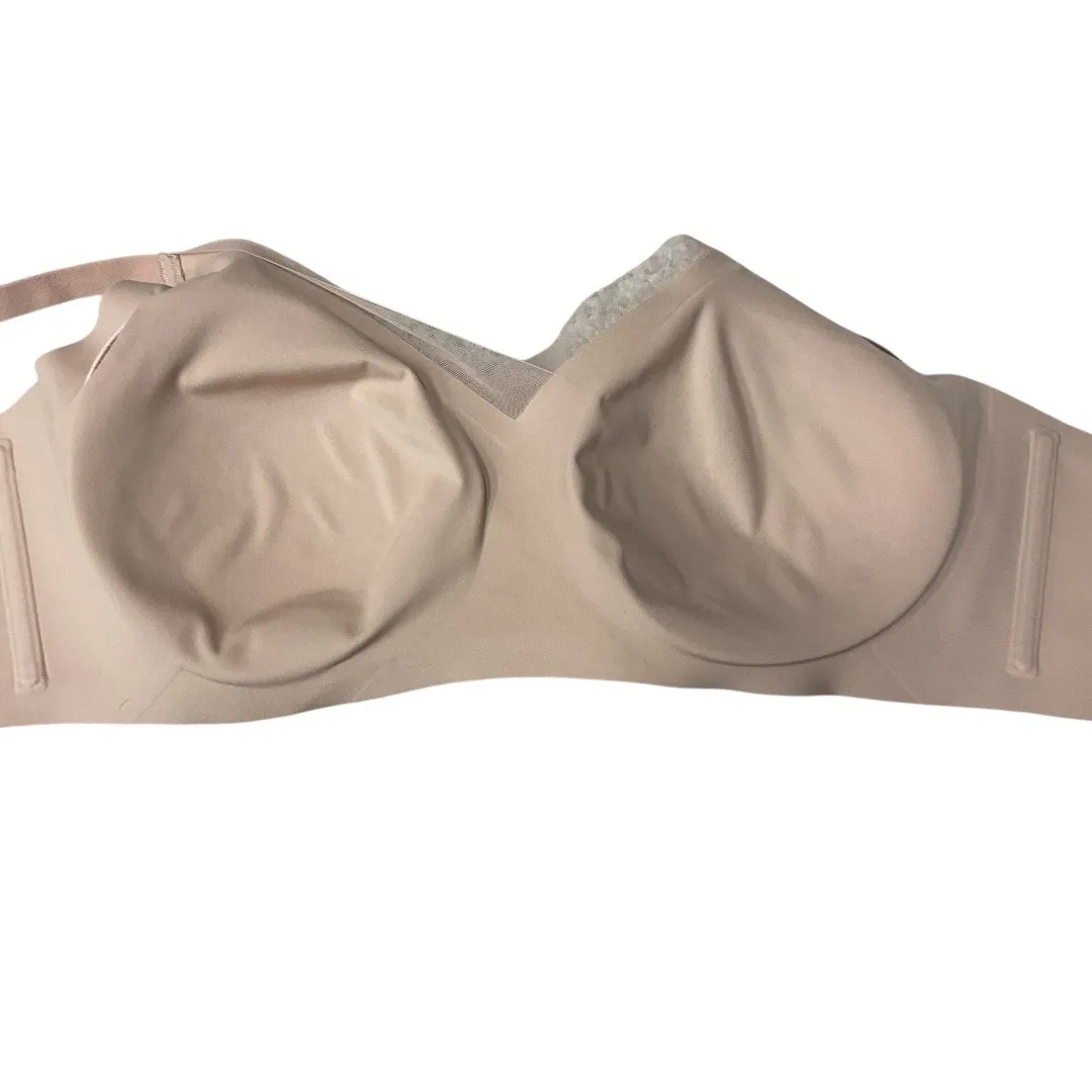Honeylove Liftware CrossOver Wireless Mesh Stretch CrossOver Bra Sand Size Large Tan - Image 9