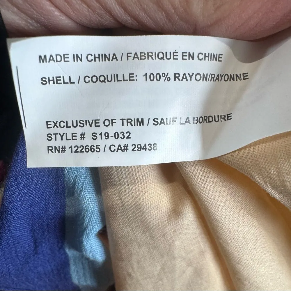 Anthro Anama multi color striped smocked halter midi dress size medium - Image 6