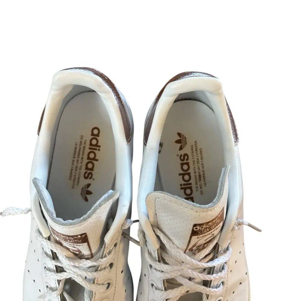 Adidas  White Leather Sneakers - Image 7
