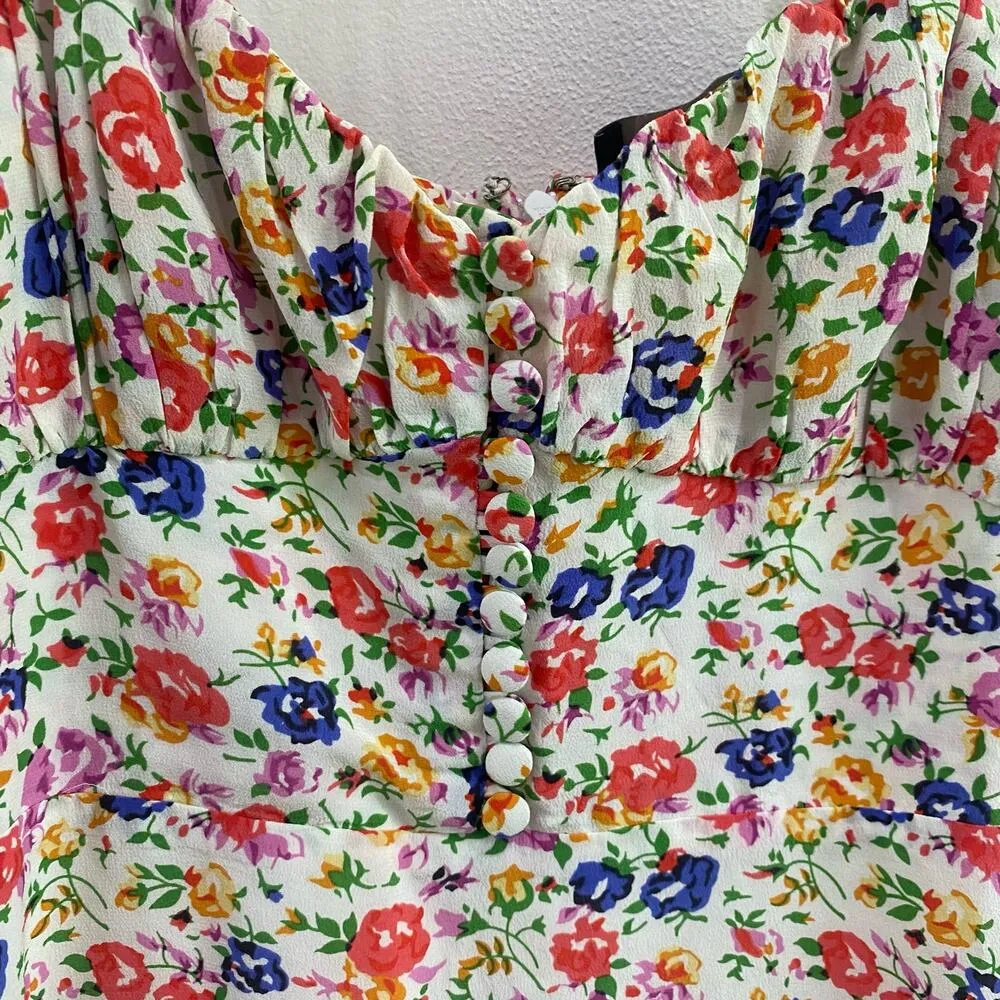 THE KOOPLES Short Silk Dress with Shoulder Straps Size 1/US Size Small - Image 10