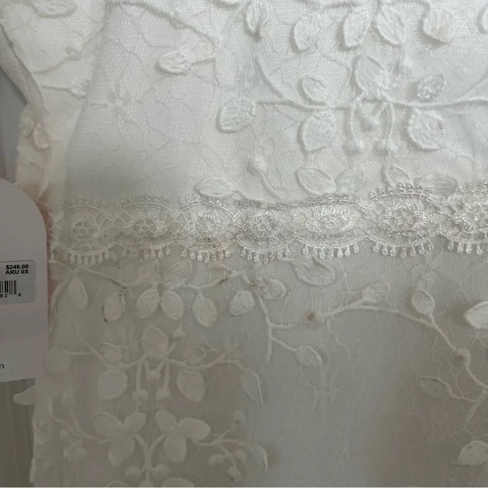 NEW Arula FLAWED White Floral Lace Maxi Dress Plus Size 0X NWT see photos - Image 13