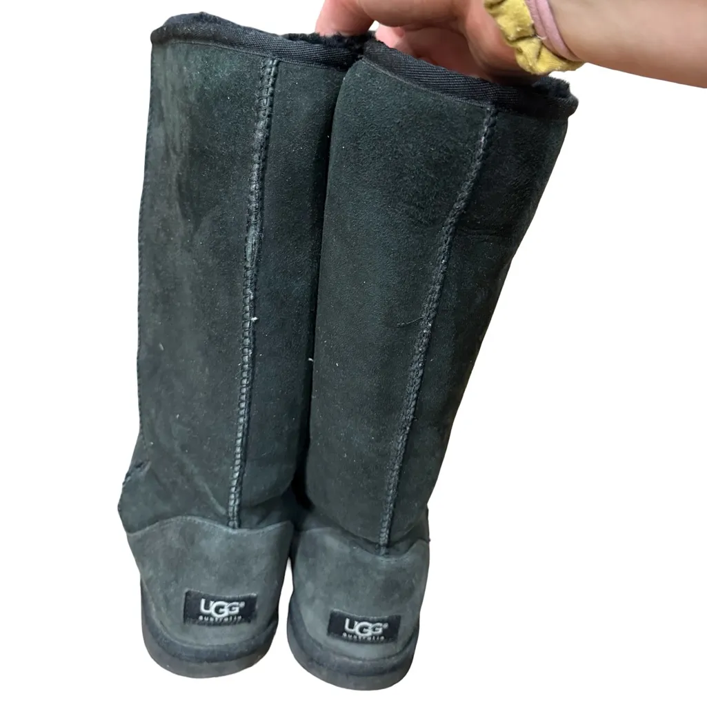 🖤 UGG Women’s Classic Tall Boots Black Size 9 ❄️ - Image 5