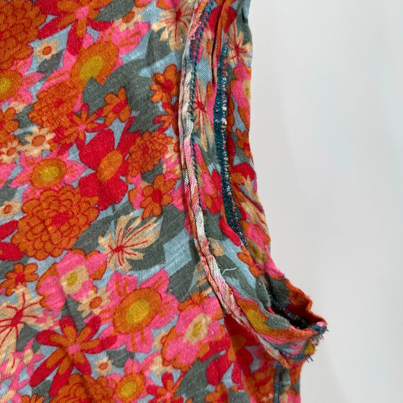 Natural Life Frankie Dress Size Medium Knit 100% Cotton Midi Floral Boho Hippie - Image 9