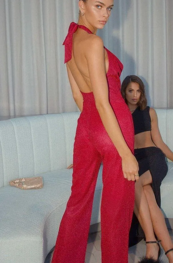 Villa Vera Jumpsuit in Magenta - Image 3