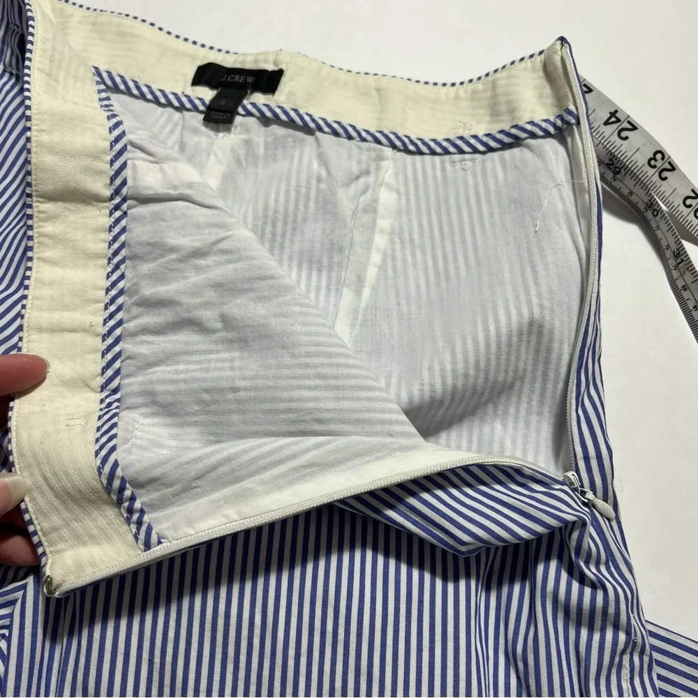 J. Crew Cuffed pant in shirting stripe wide leg size 0 - Image 12