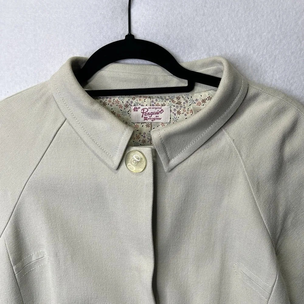 Penguins Original by Munsingwear Coat Size 4 Mod Go Go Preppy Classic Silk Blend - Image 7