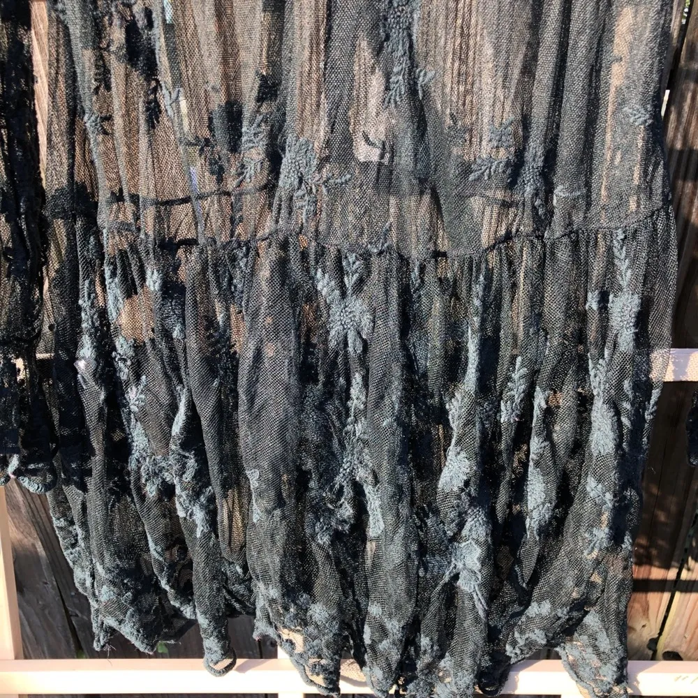 Gypsies Junkies Black Lace Long Sleeves Sheer Dress M Size M - Image 12