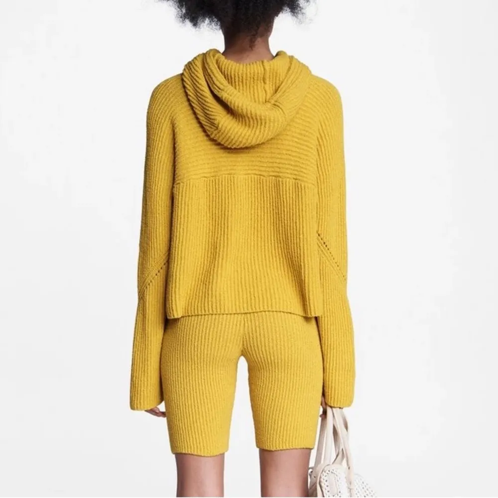 Rag & Bone sunny rib cotton crop hoodie knit - Image 5