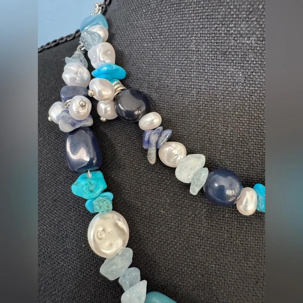 NEW WITH TAGS Free People Steal the Show Layered Choker Blues 💙🦋 - Image 8