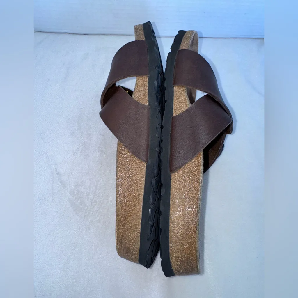 Birkis by Birkenstock Brown Santosa Slip On Buckle Sandals Made In Germany Sz 38 - Image 6