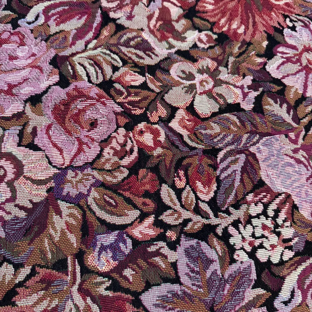 Topshop Tapestry Floral Rose Jacquard Crochet Mini Skirt Carpet Lace Pink 6 - Image 4