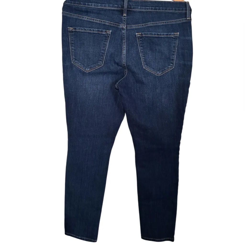 Old Navy Curvy Mid-Rise Dark Wash Skinny Jeans - Image 2