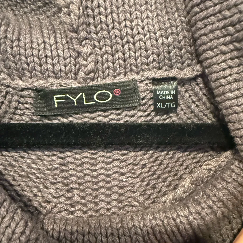 Grey FYLO‎ cowl neck oversized sweater Gray Size XL - Image 2