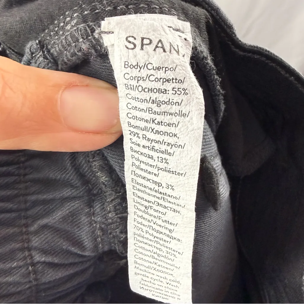 Spanx Stretch Twill Cargo Jogger Pant in Washed Black Size Small - Image 8