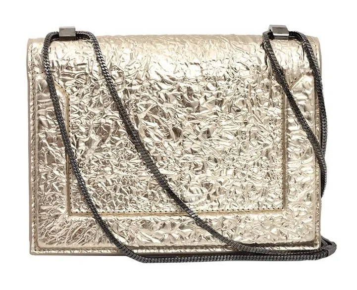 3.1 Phillip Lim Mini Soleil Crinkled Foil Chain Shoulder Bag Purse - Image 1