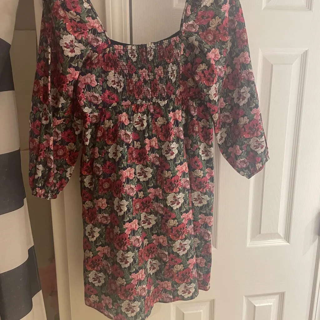 J. Crew puff sleeve mini dress in Liberty poppy Amelie floral size 2 - Image 8