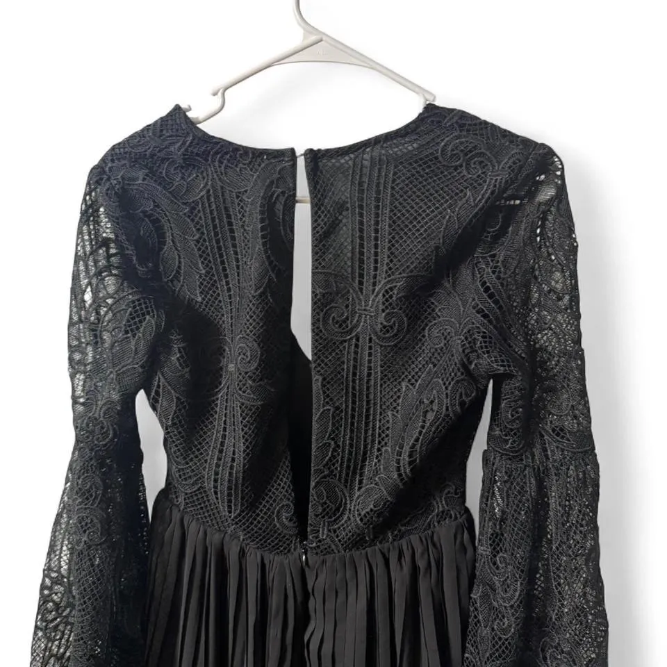 Rare London Deep V Neck Boho Romper CottageCore Cocktail Classy Bell Sleeves - Image 5