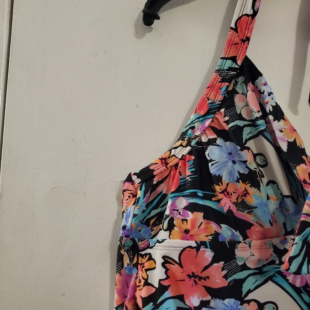 🔥SALE🔥Collections By Catalina Floral Bathing Suit Top 2X Orange Size XXL - Image 4