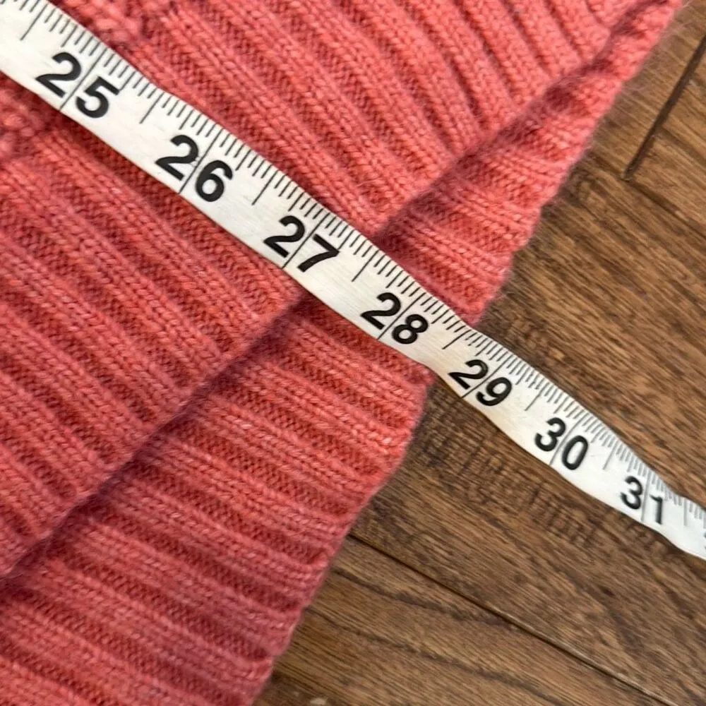 Talbots shawl neck shaker knit coral wool blend sweater XL - Image 9