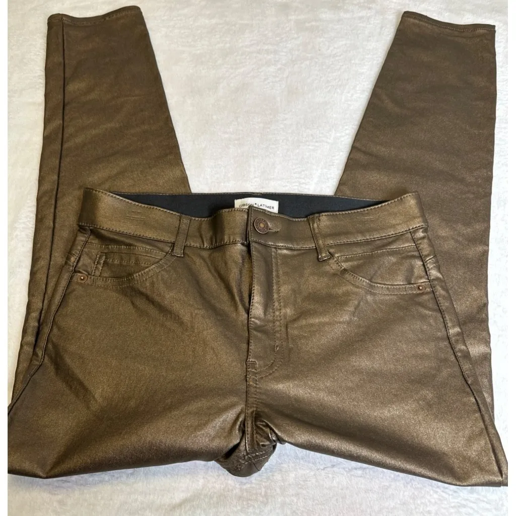 Gibson Latimer Womens Metallic Bronze Skinny Jeans Size 10 - Image 5