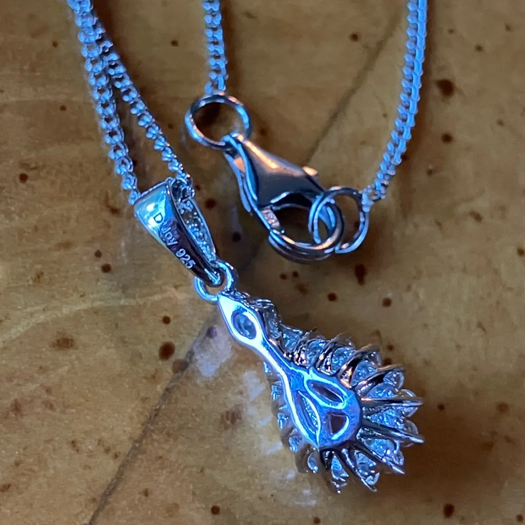 Natural Tanzanite Sterling Silver Necklace - Image 5