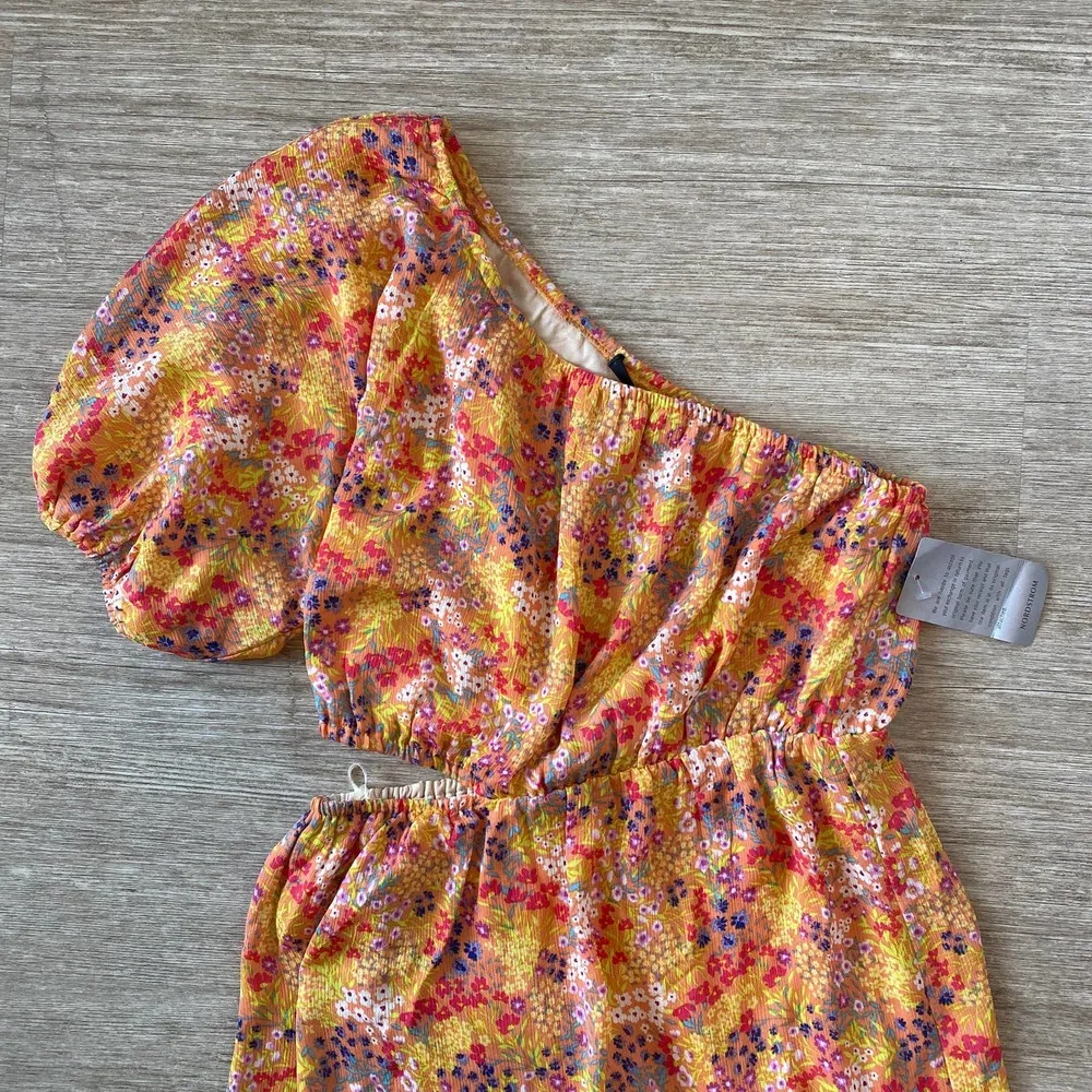 NWT Women’s 19 Cooper One Shoulder Floral Cutout Printed Dress Size Large - Image 3