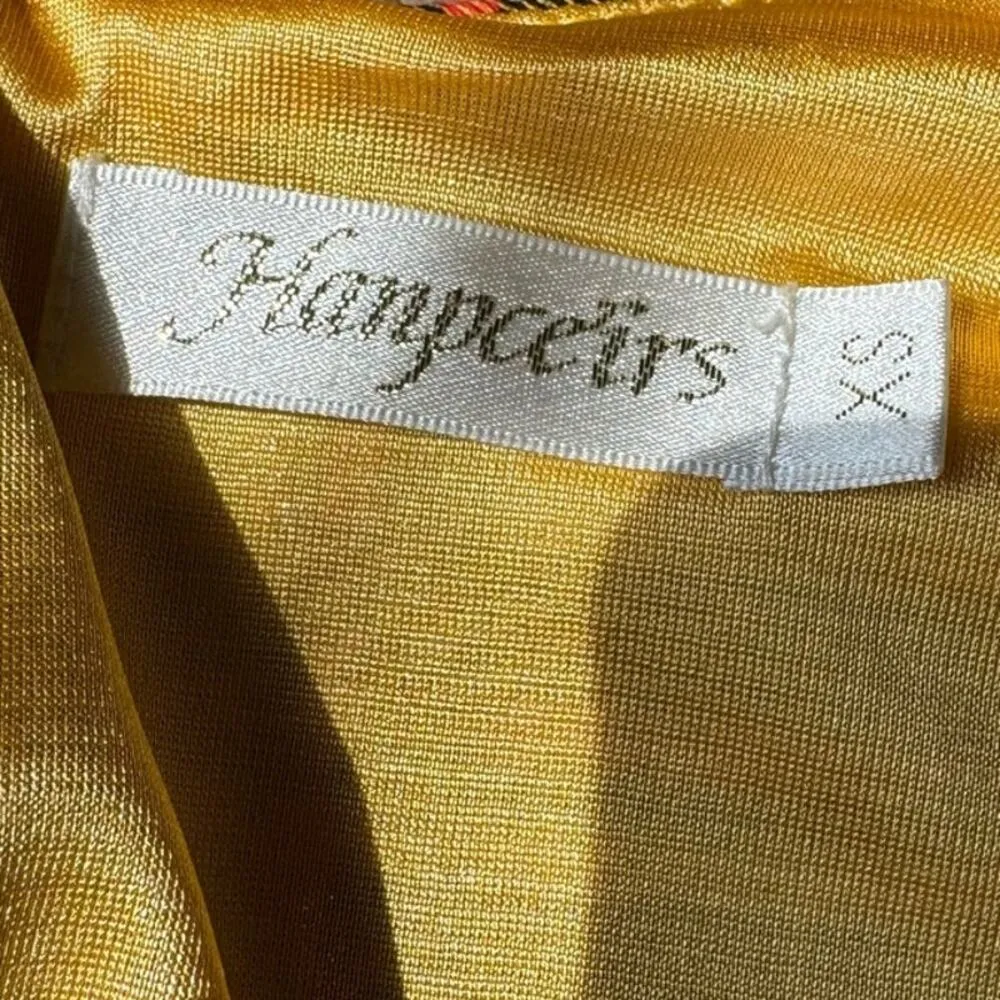 Hanpceirs Cap Sleeve 1950s Retro Vintage Style swing Gold Plaid Dress size XS - Image 12