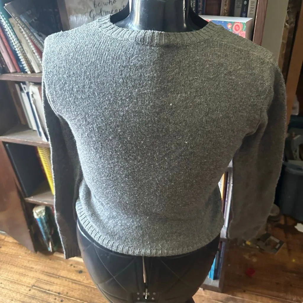 Brandy Melville gray wool blend cropped S sweater - Image 2