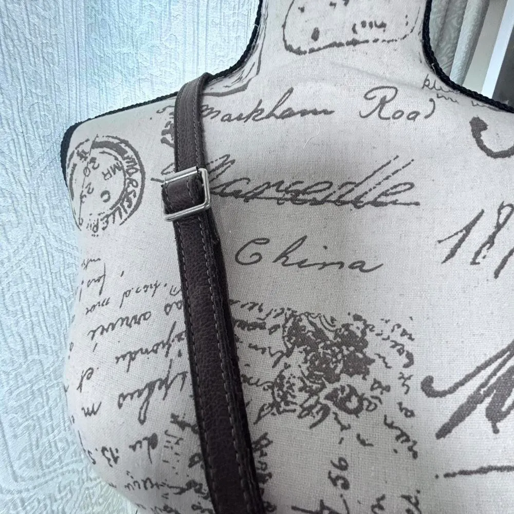 Fossil Brown leather Crossbody organize Women bag purse‎ - Image 9