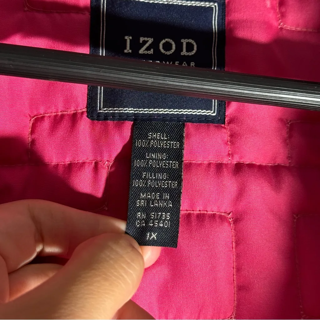 IZOD  • Puffer Jacket • Pink • Pockets • 1X • Winter Attire • Snow Jacket - Image 9