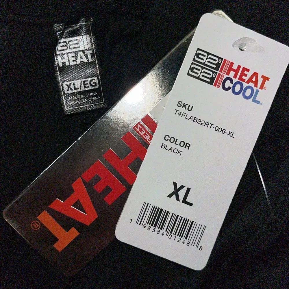 32 Degrees Heat 32° Degree Heat NWT Size XL Black Ribbed Flare Leg Active Pants - Image 3