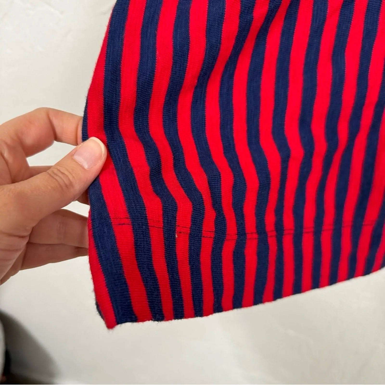 Vineyard Vines Red & Blue Striped Mini Dress Womens XXS Sleeveless Summer Shift - Image 7