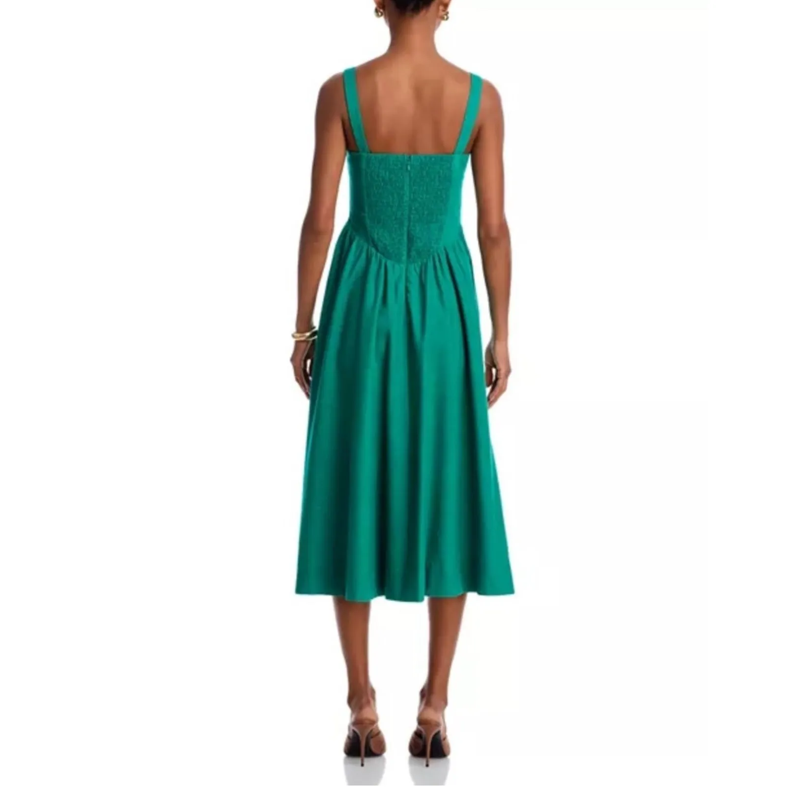 AQUA Green Midi Dress Womens‎ XL Tie Front Sleeveless Casual Party - Image 2