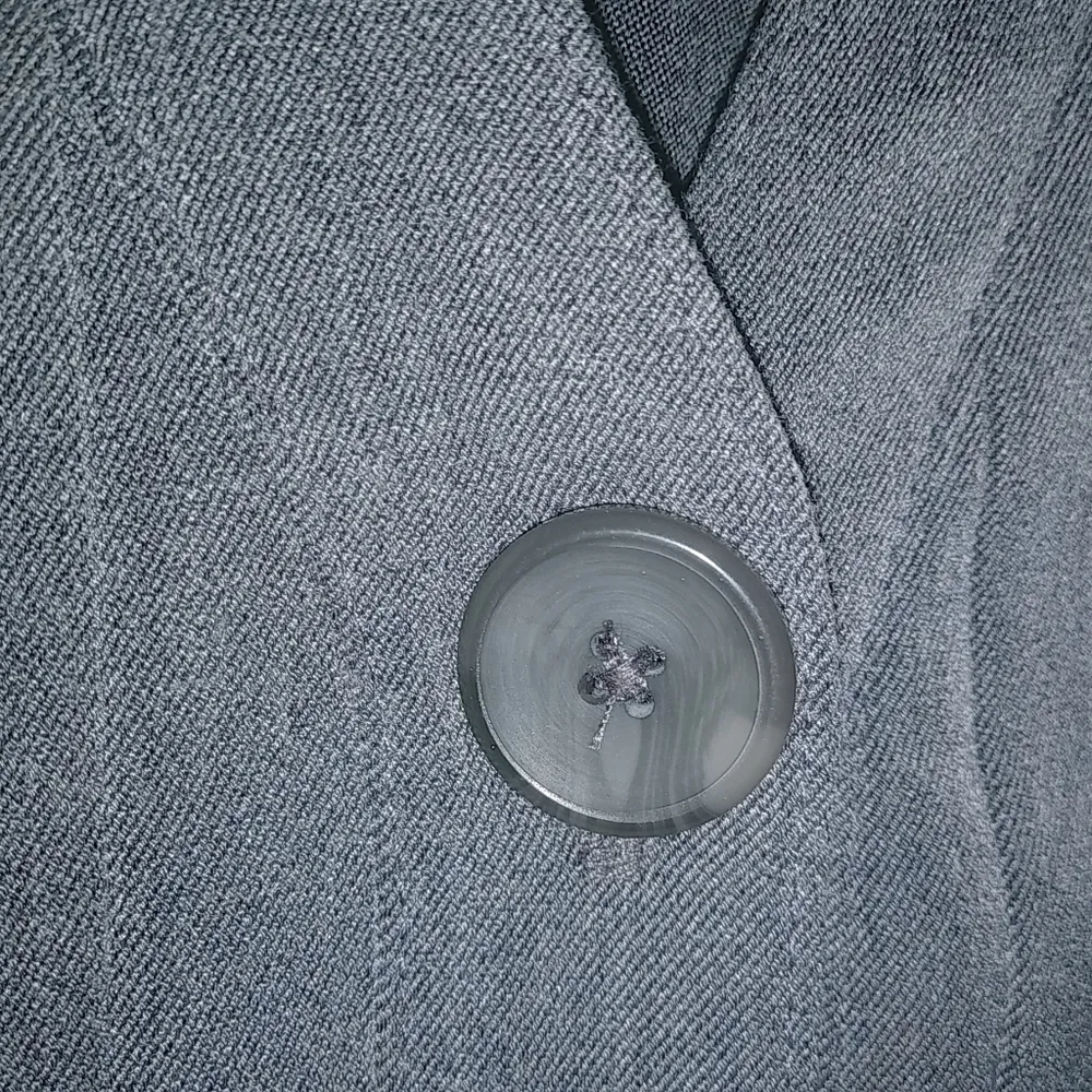 Fashion Bug 1X Workwear Gray Capped Sleeves Pocketed Shift Shirt Dress Plus - Image 5