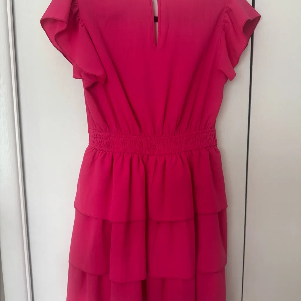 Pink Ruffled Cocktail Dress - Image 6