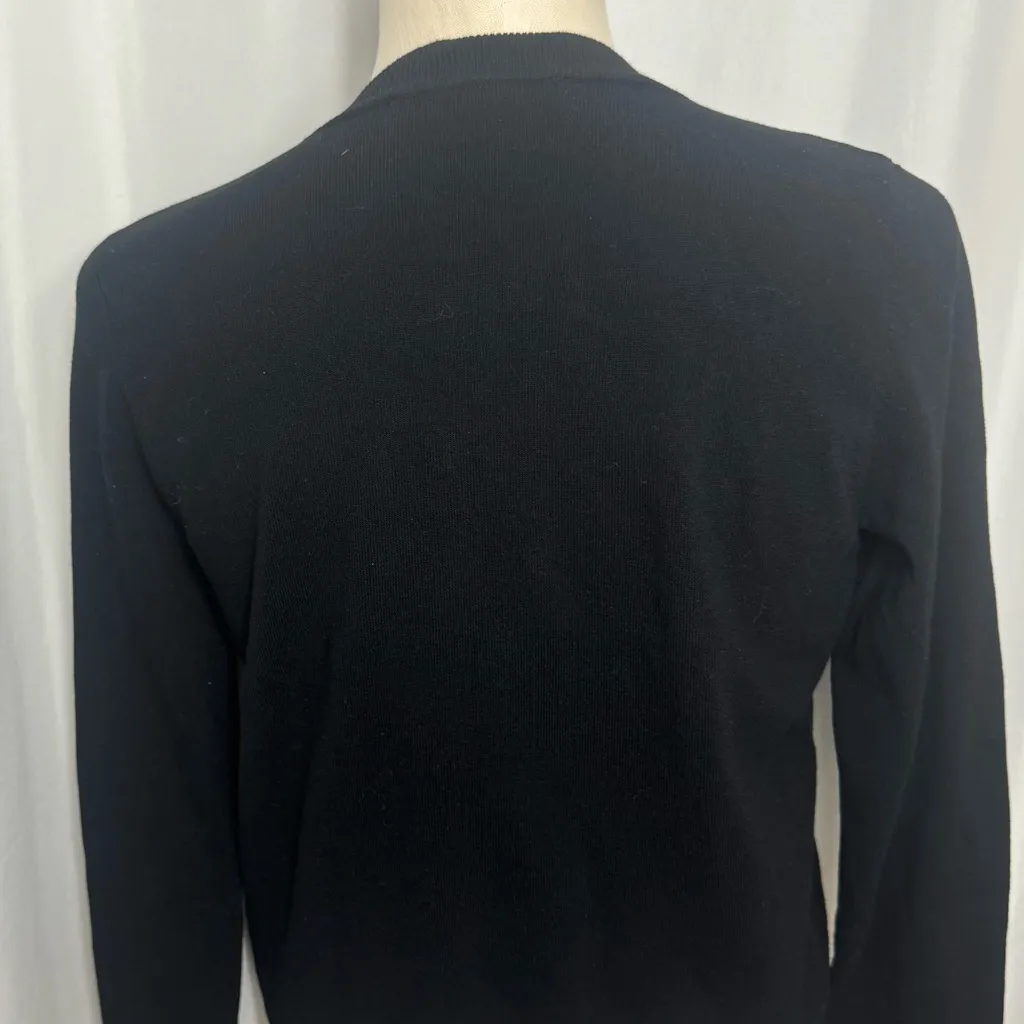 Forever 21 Black Ruffled Women's sweater Large - Image 4