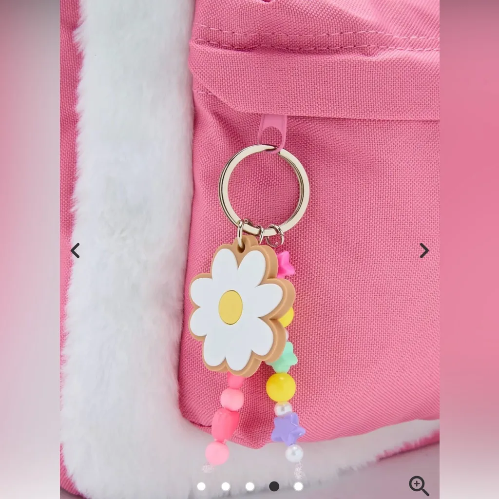 Sanrio Hello Kitty Kawaii Fuzzy full size backpack bag adjustable straps - Image 4