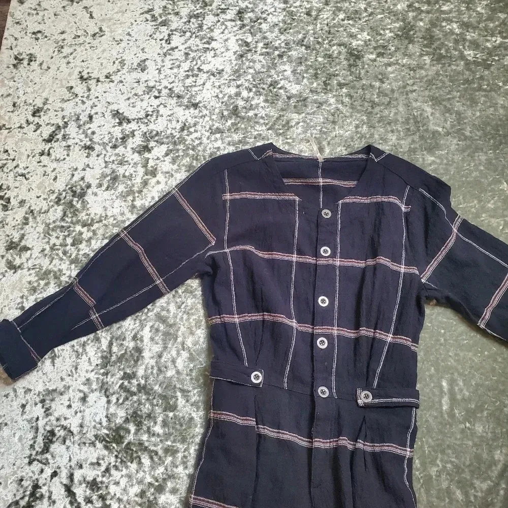 Free People Keep It In Check Plaid Jumpsuit - Image 5