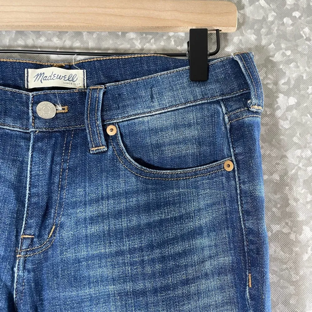 Madewell Rip & Repair Edition Mid Rise Slim Boyjean Jeans - 26 - Medium Wash - Image 3