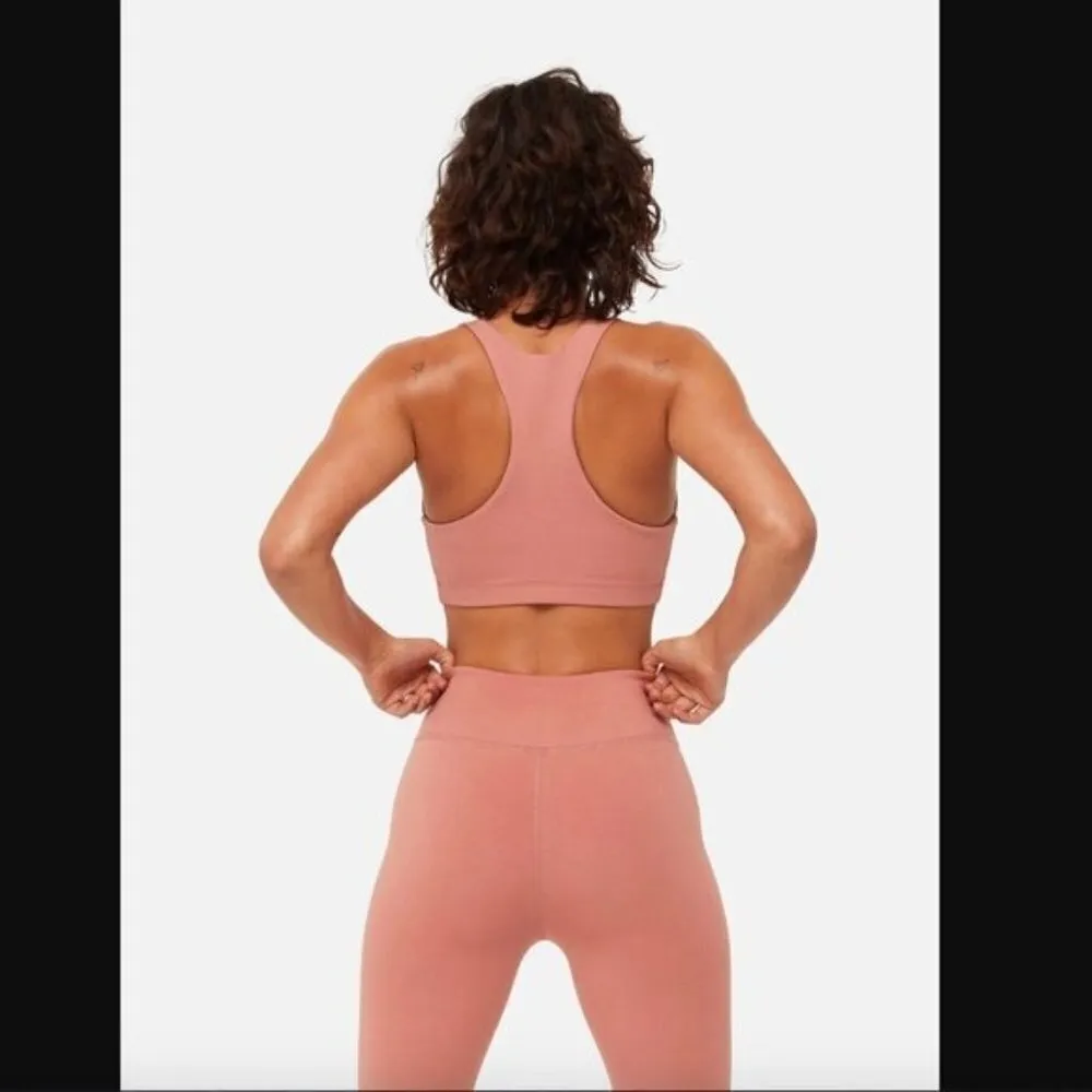 MATE the Label NWT XS Organic Stretch Sports Bra & Leggings Set Bloom Dark Pink - Image 16
