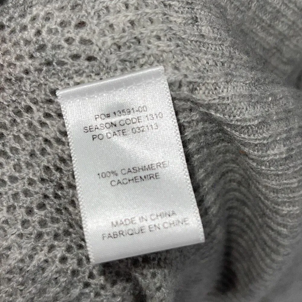 Splendid Womens Knit Ribbed Collar Open‎ Front Cardigan Sweater Light Gray Sz XS - Image 5