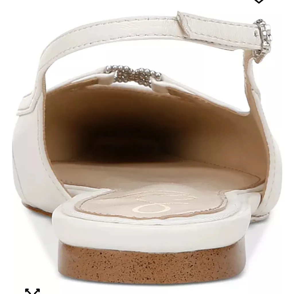 BNwT Sam Edelman Cleo Winter White Slingback Flats New 9.5 - Image 5
