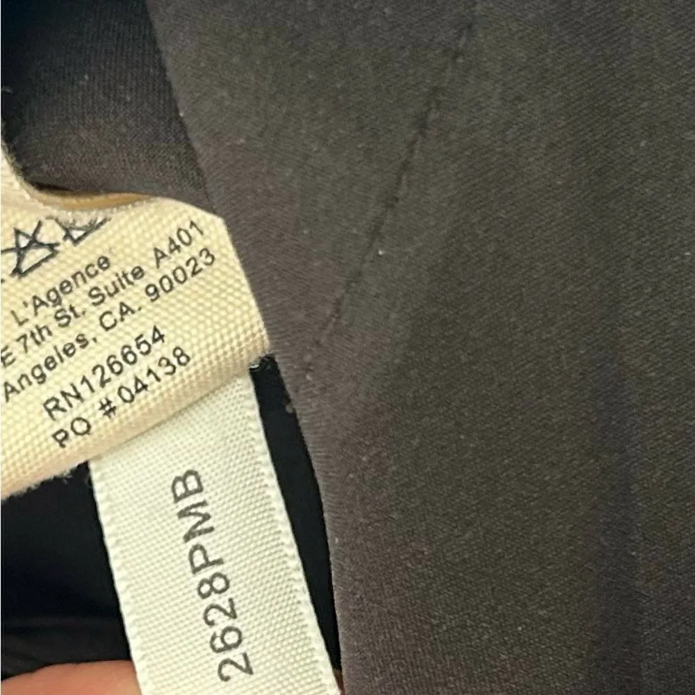 L’Agence Black Straight Leg High Rise Lined Dress Pants Size 6 - Image 4