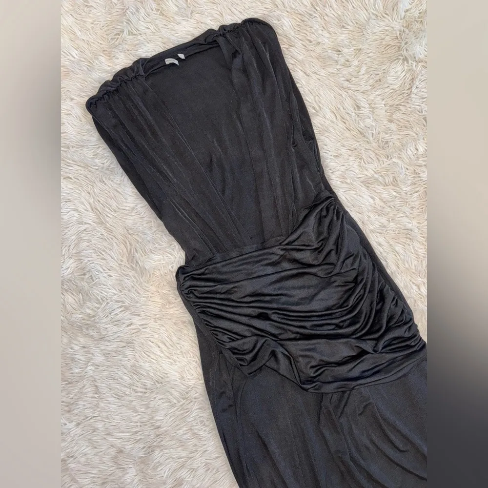 NEW House of CB Larelle Plunge Maxi Dress Black Large - Image 8