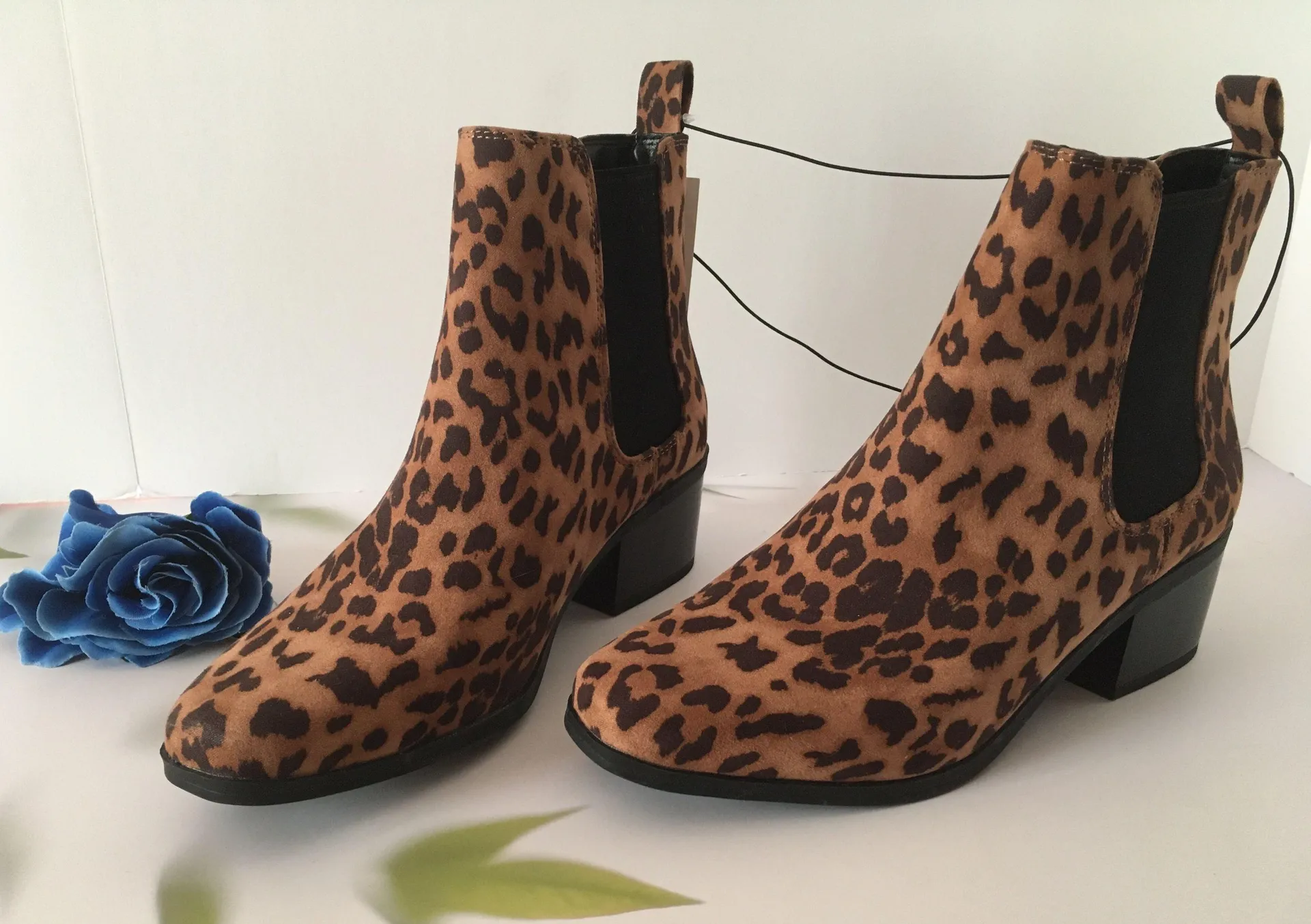 Leopard Ankle Boots, Size 7 Brown - Image 3