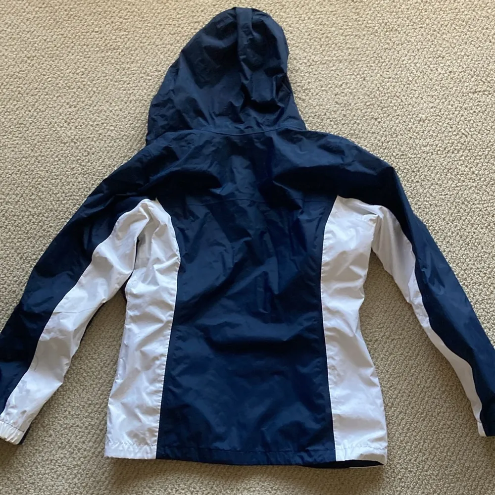 Columbia Women’s Raincoat Navy Blue White Size Small Waterproof Gear Full Zip - Image 10